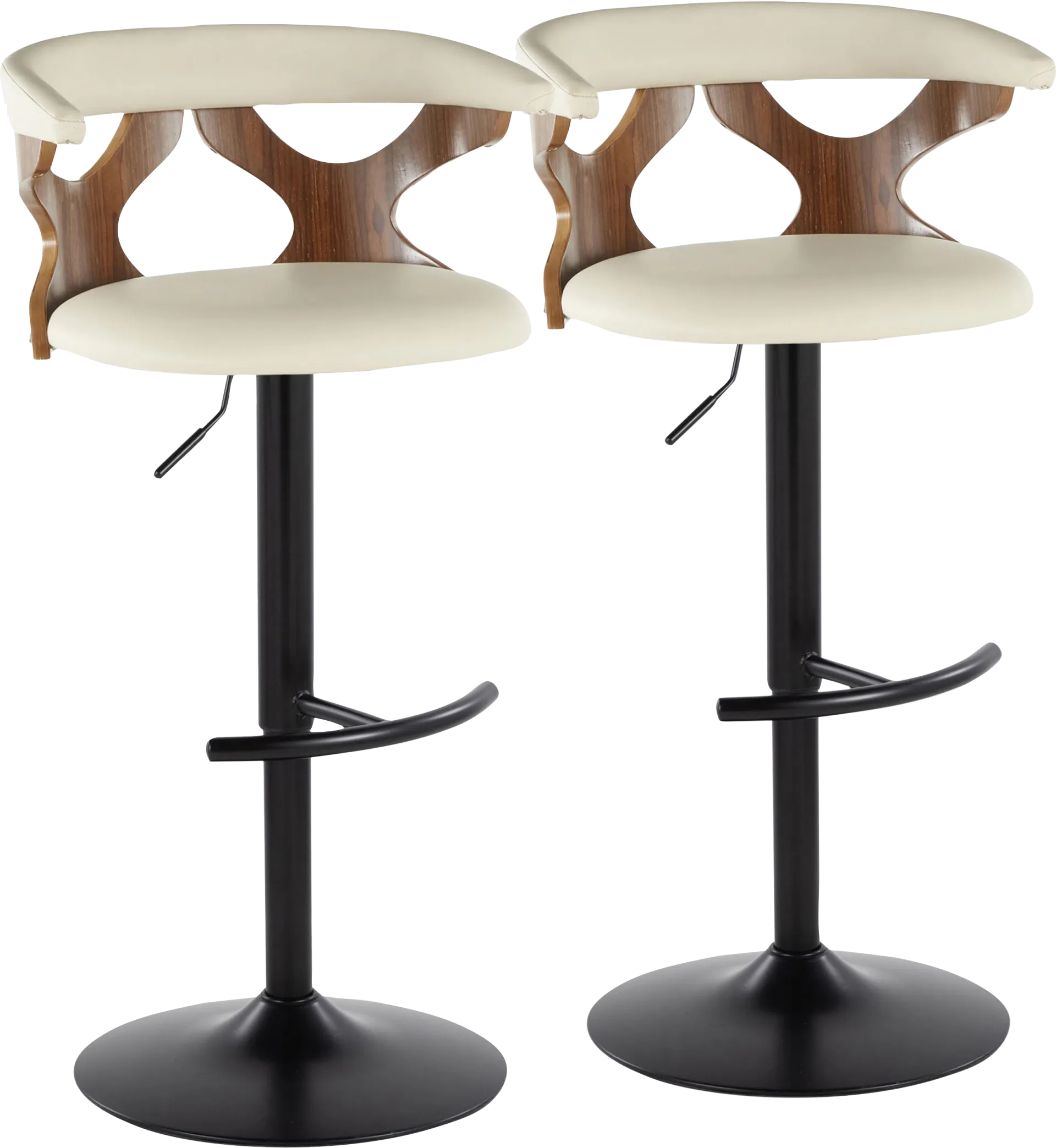 Wyndmoor XI Cream Adjustable Barstool, Set of 2 - Image 1