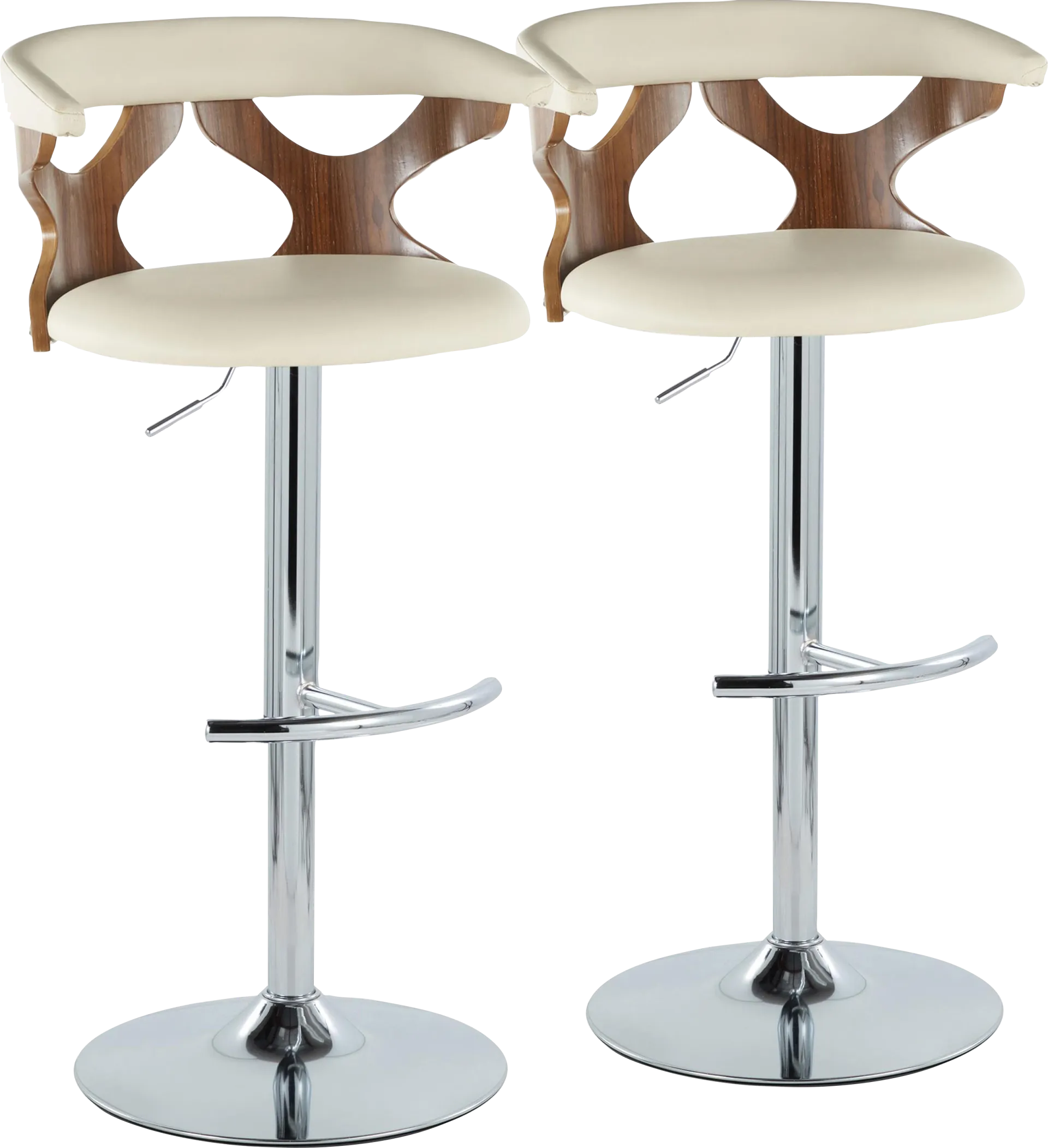 Wyndmoor XV Cream Adjustable Barstool, Set of 2 - Image 1