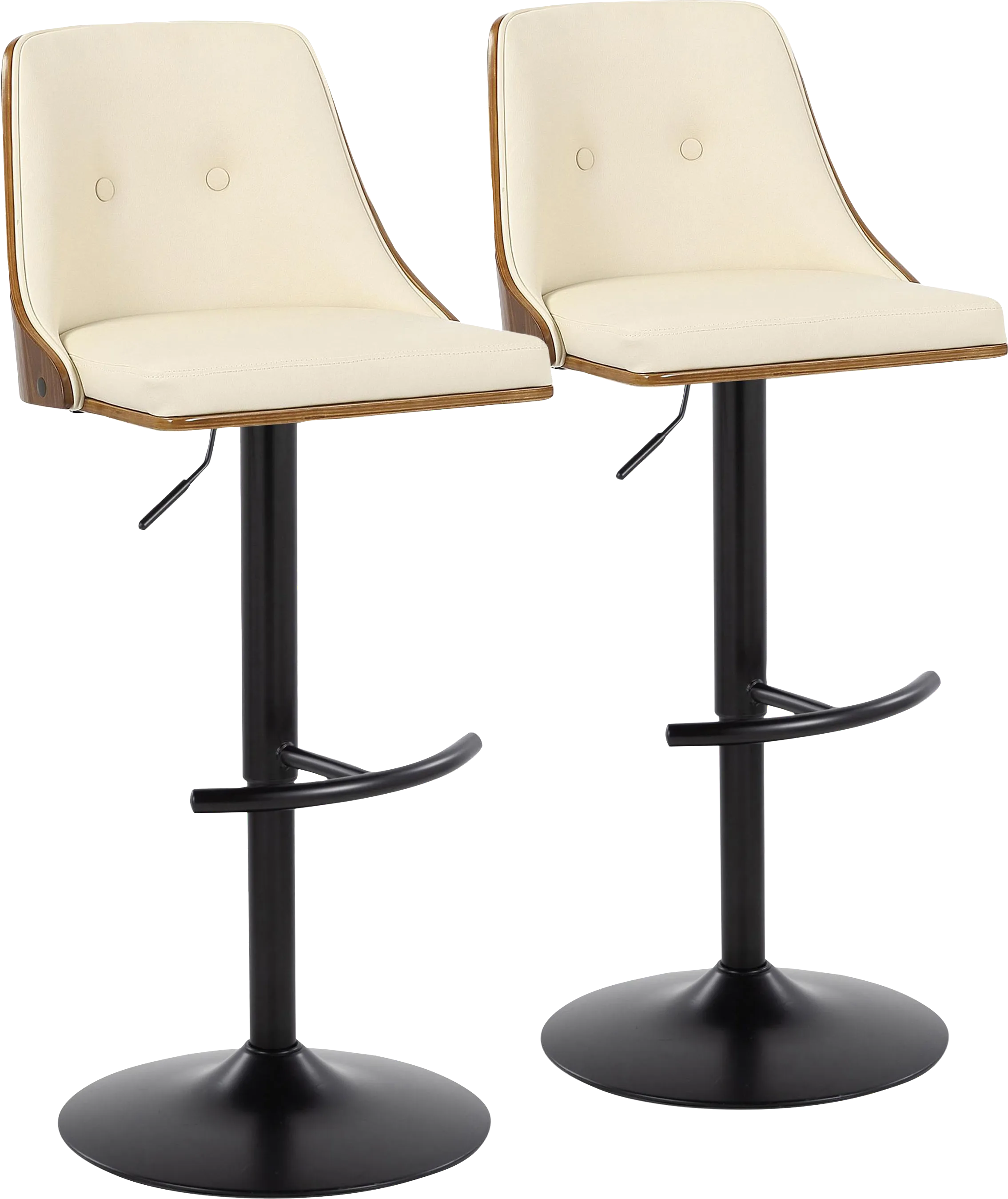Wyndtop II Cream Adjustable Barstool, Set of 2 - Thumbnail - Image 1