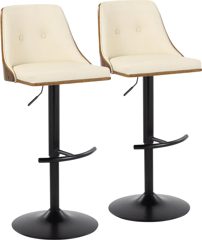 Wyndtop II Cream Adjustable Barstool, Set of 2