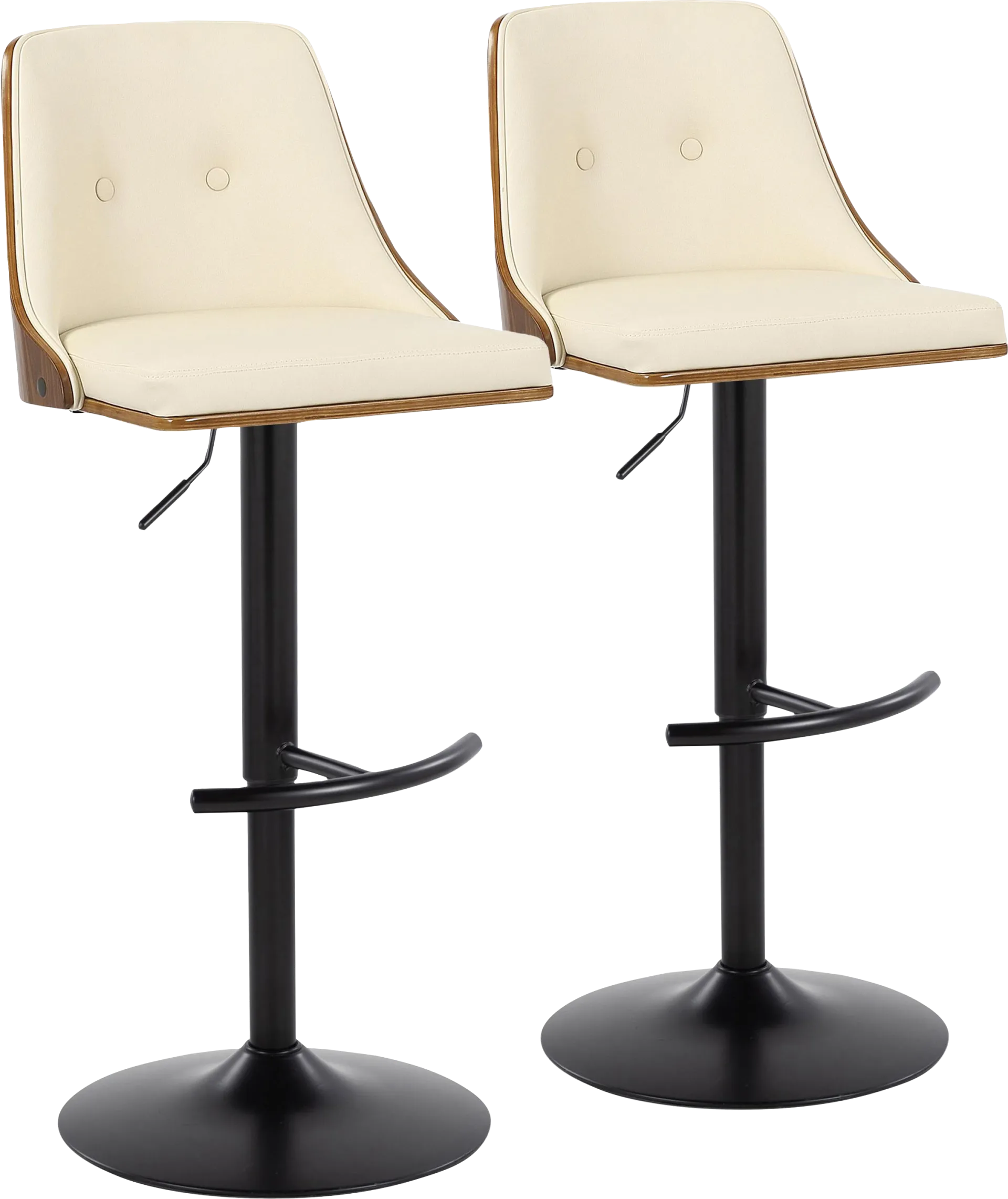 Wyndtop II Cream Adjustable Barstool, Set of 2 - Image 1
