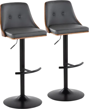 Wyndtop Gray Adjustable Barstool, Set of 2