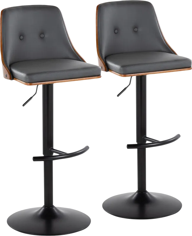 Wyndtop Gray Adjustable Barstool, Set of 2