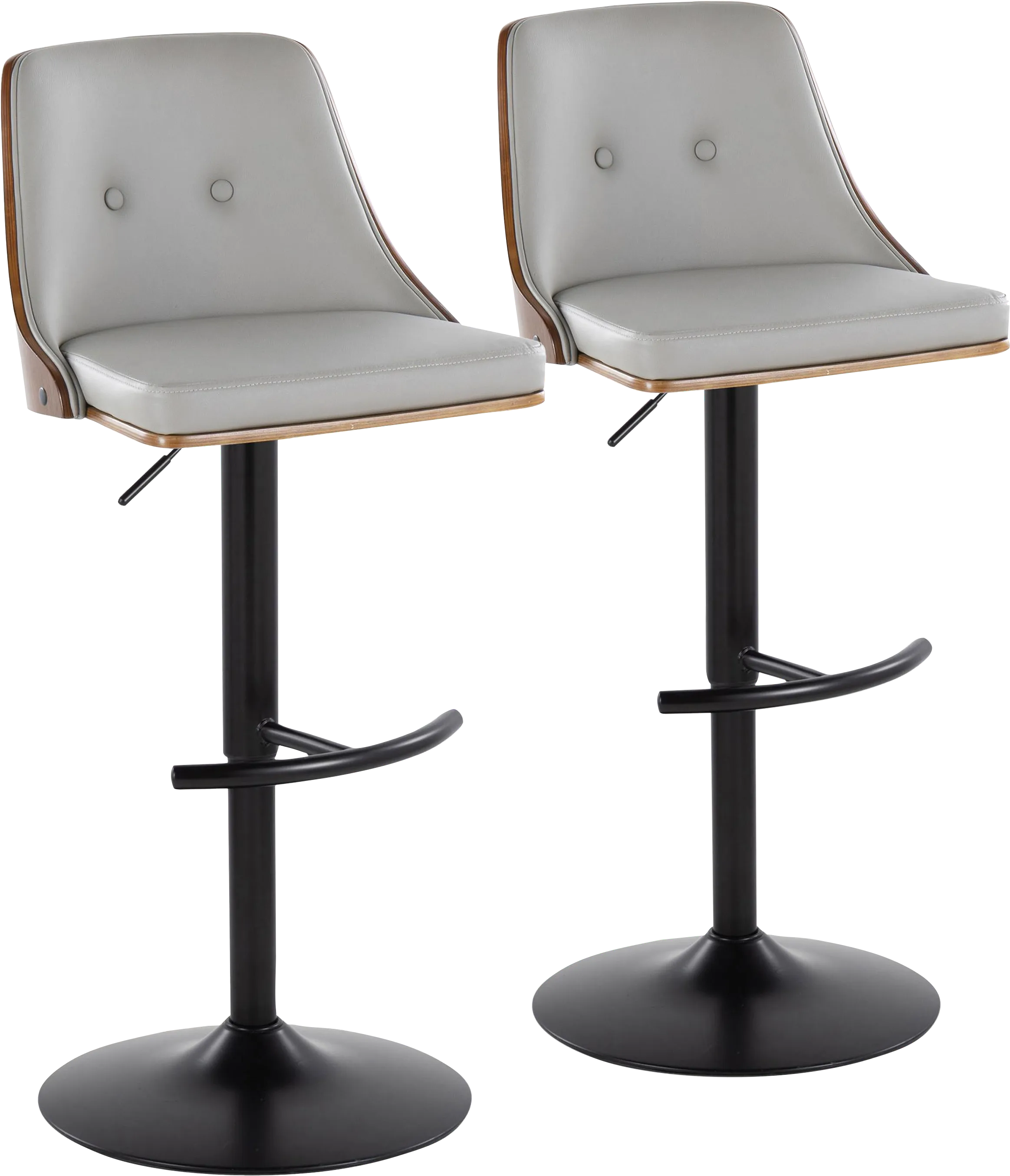 Wyndtop II Light Gray Adjustable Barstool, Set of 2 - Thumbnail - Image 1