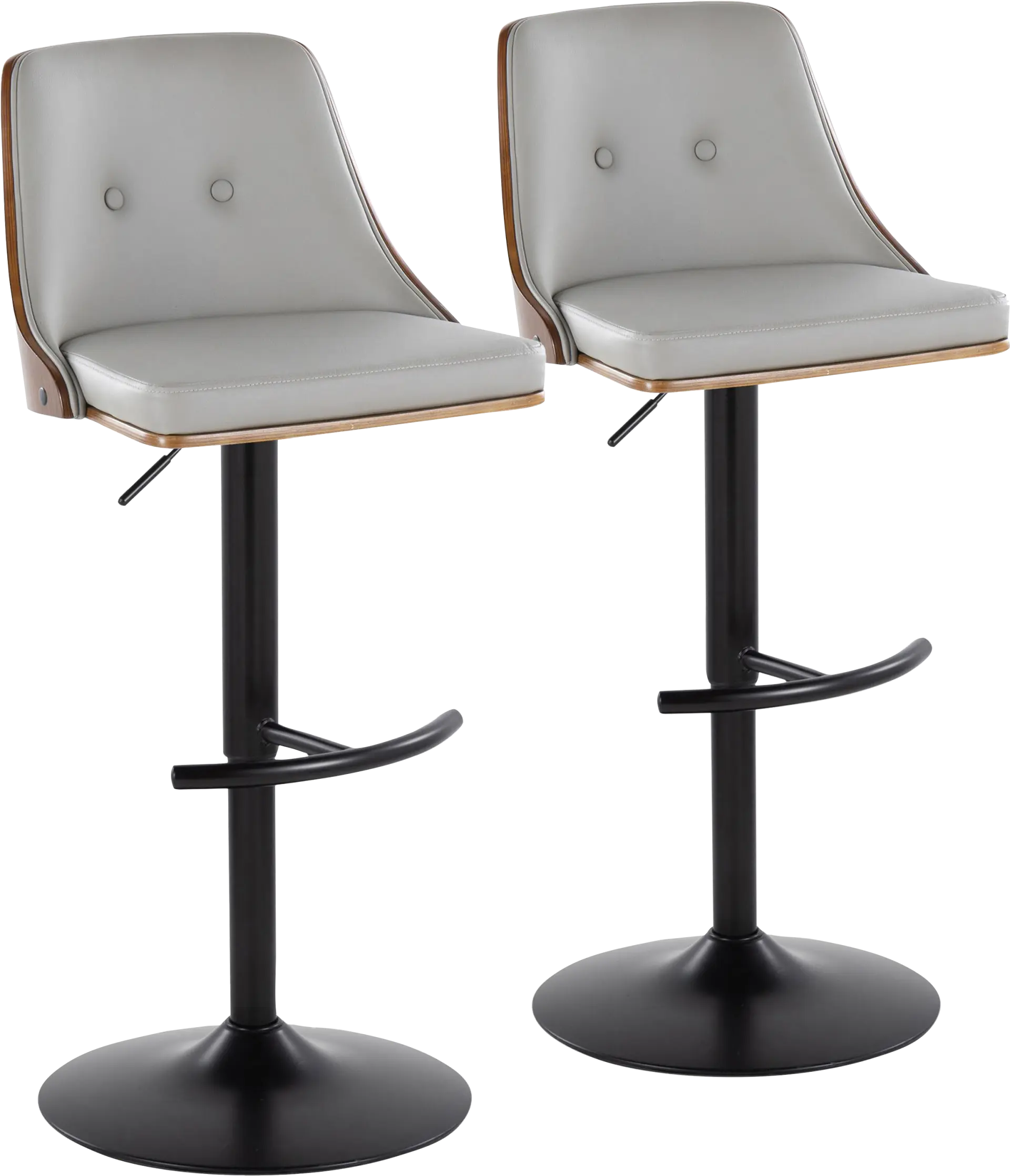 Wyndtop II Light Gray Adjustable Barstool, Set of 2