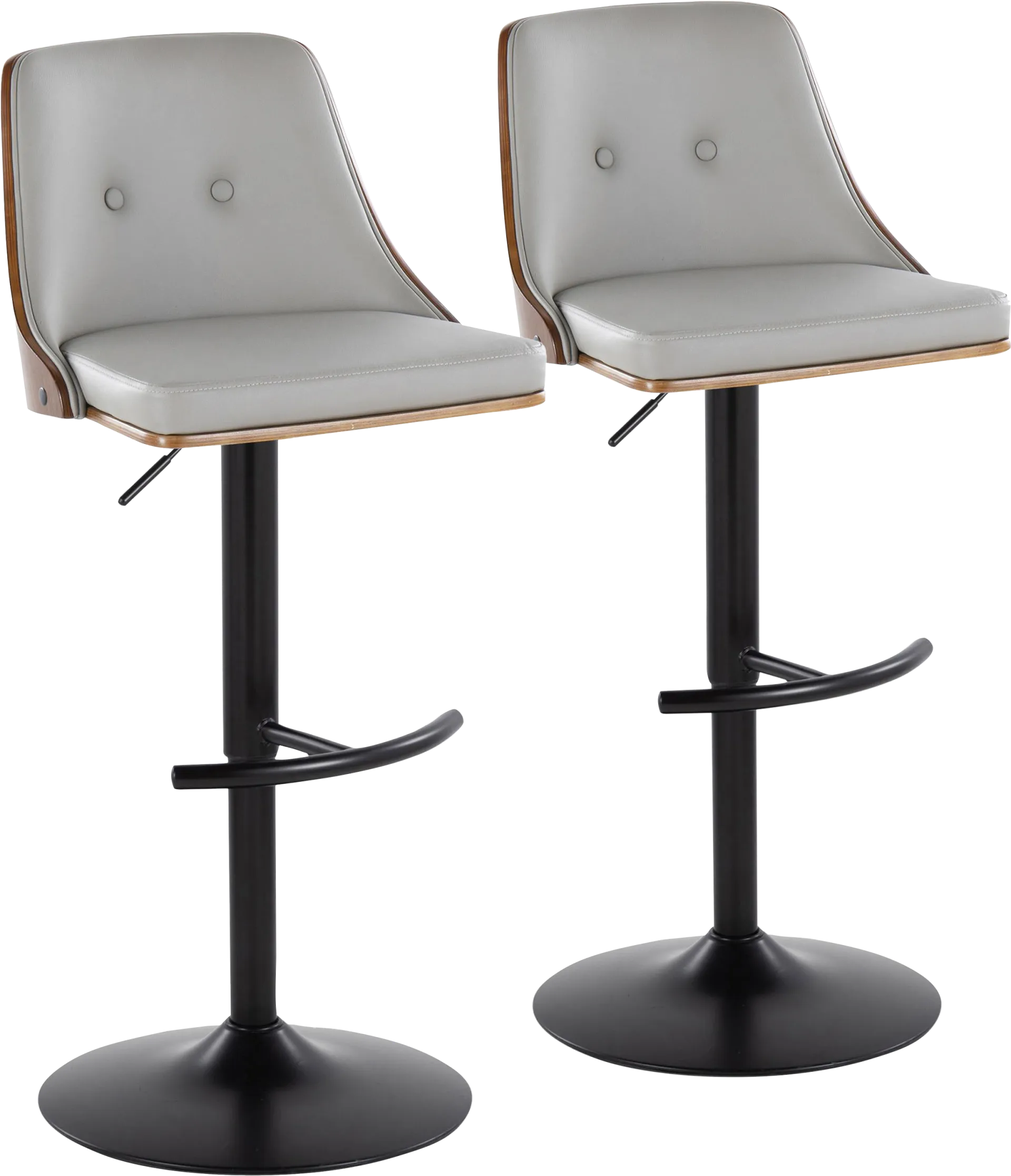 Wyndtop II Light Gray Adjustable Barstool, Set of 2 - Image 1