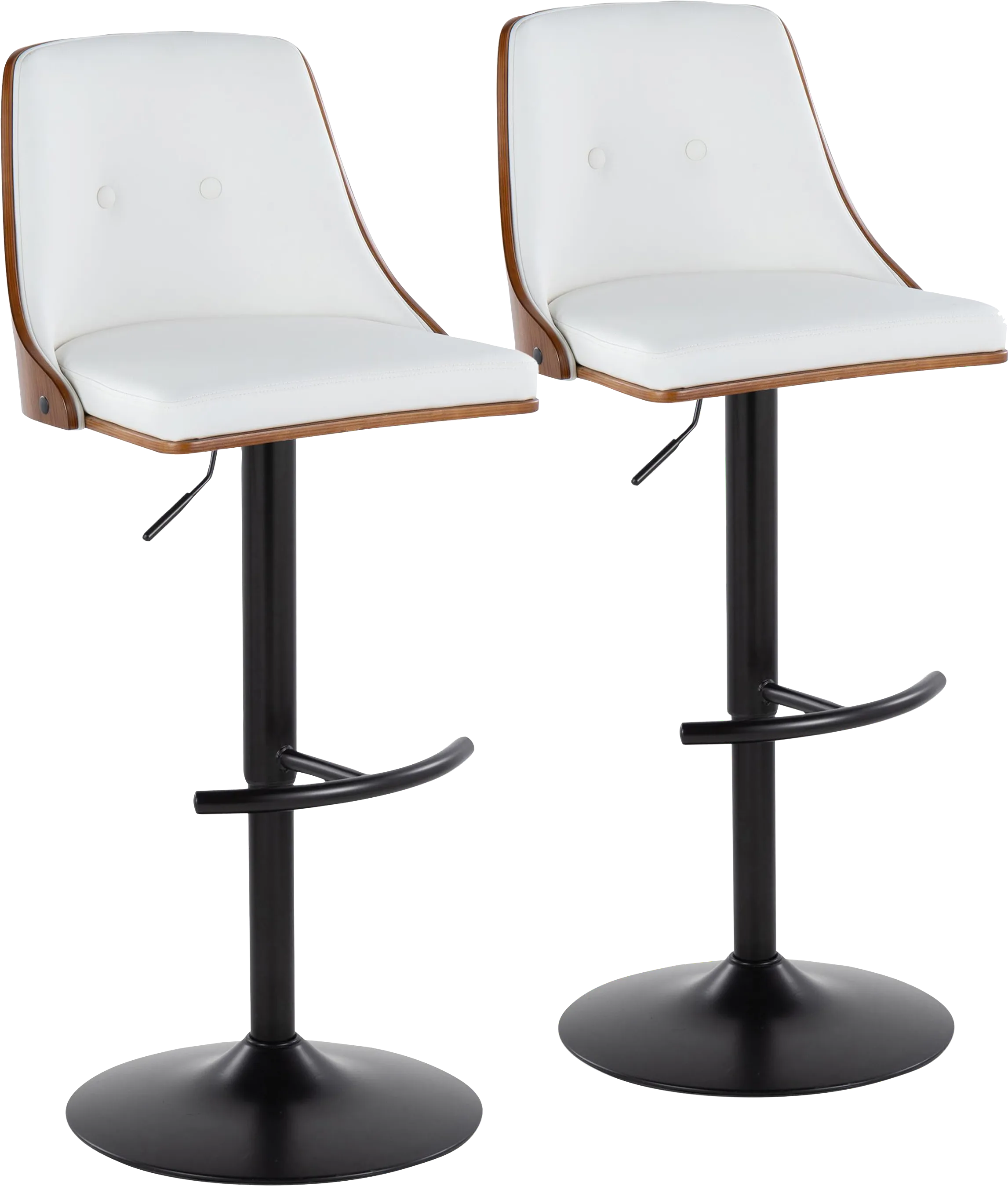 Wyndtop II White Adjustable Barstool, Set of 2 - Thumbnail - Image 1