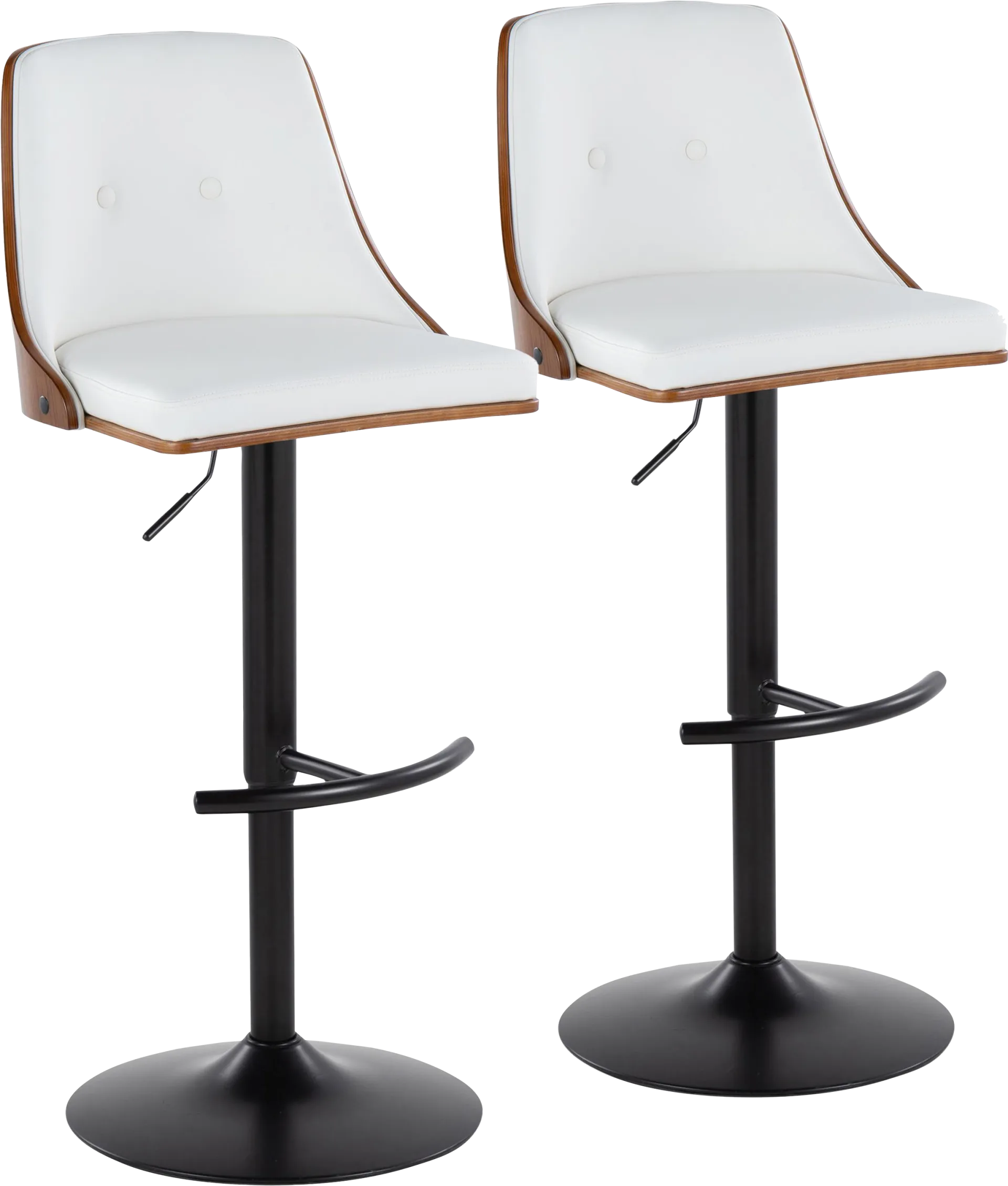 Wyndtop II White Adjustable Barstool, Set of 2 - Image 1