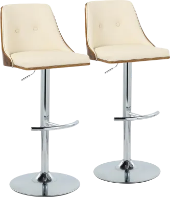 Wyndtop III Cream Adjustable Barstool, Set of 2