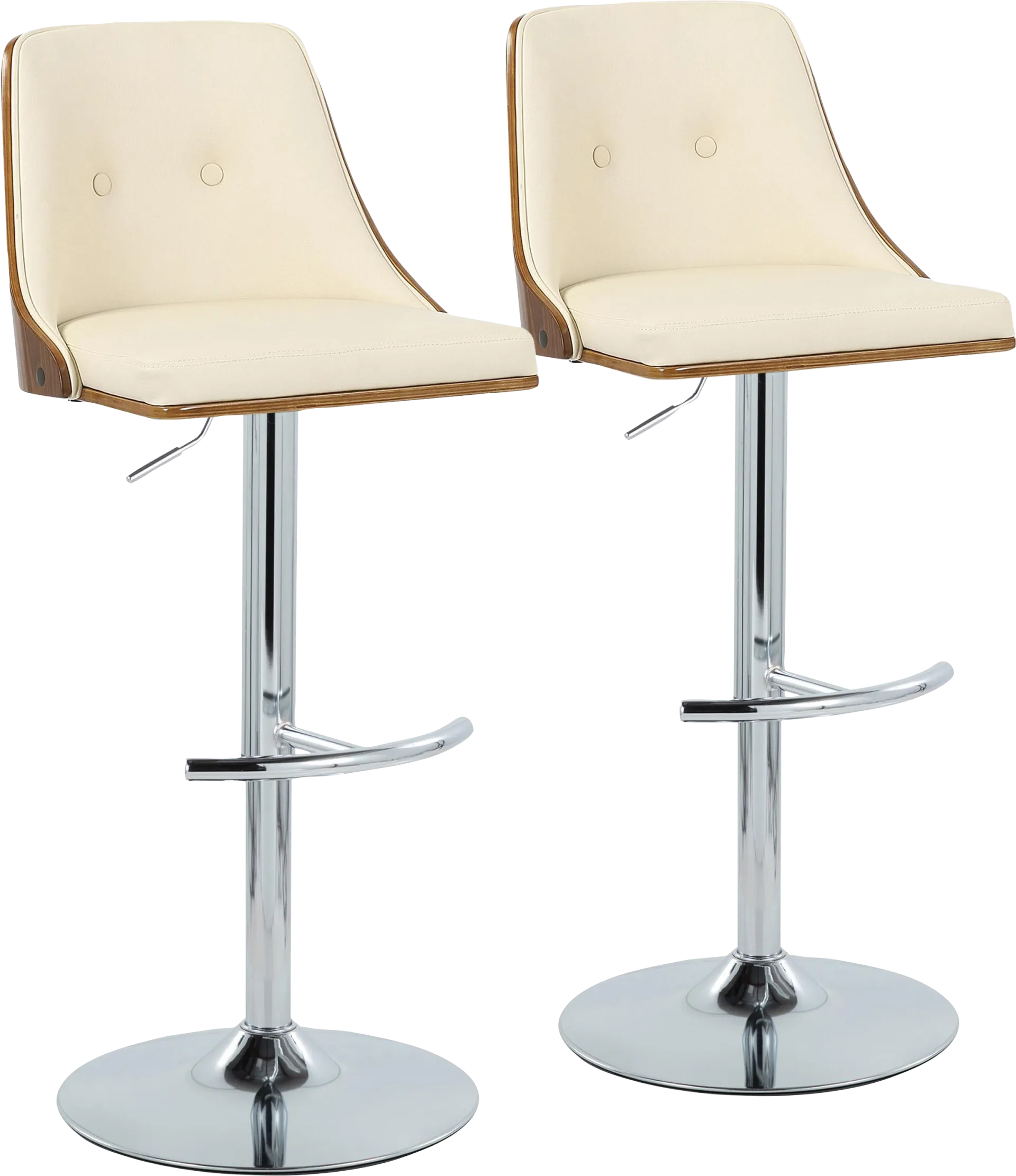 Wyndtop III Cream Adjustable Barstool, Set of 2 - Image 1