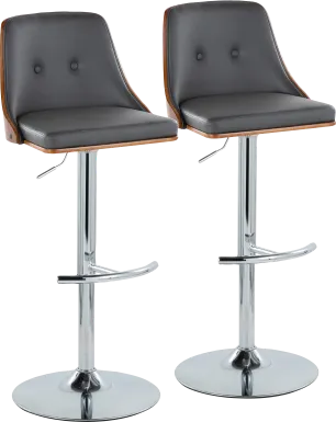 Wyndtop III Gray Adjustable Barstool, Set of 2