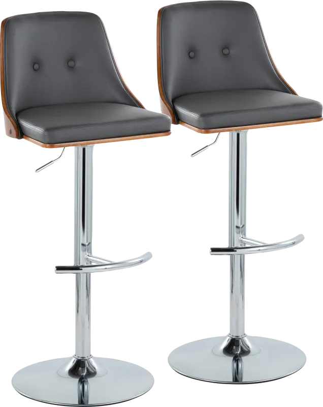 Wyndtop III Gray Adjustable Barstool, Set of 2