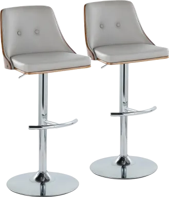 Wyndtop III Light Gray Adjustable Barstool, Set of 2