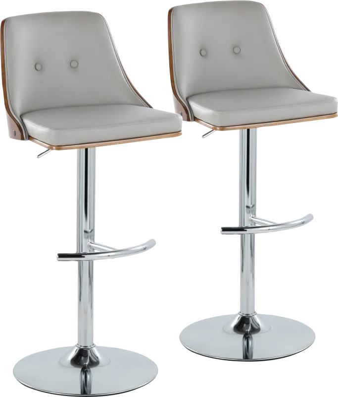 Wyndtop III Light Gray Adjustable Barstool, Set of 2