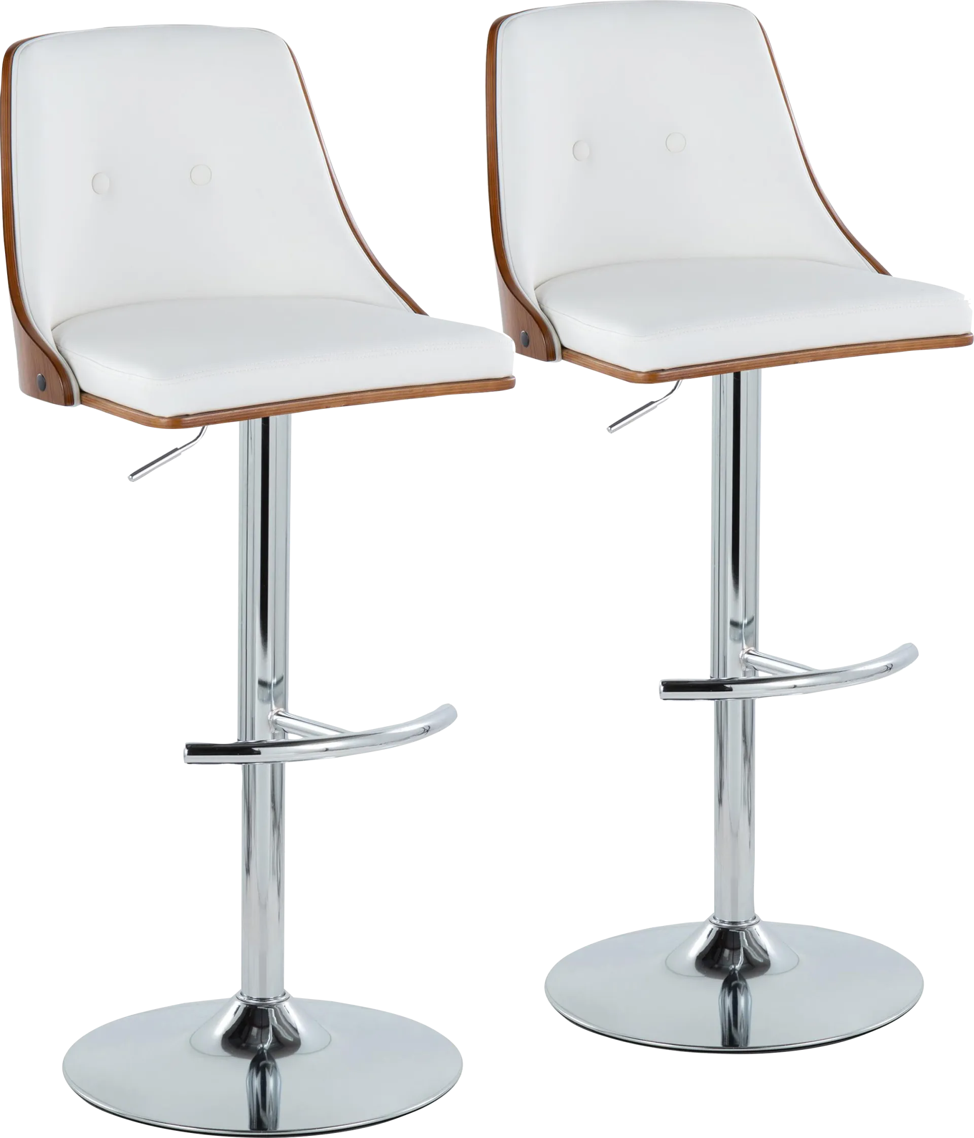 Wyndtop III White Adjustable Barstool, Set of 2 - Image 1