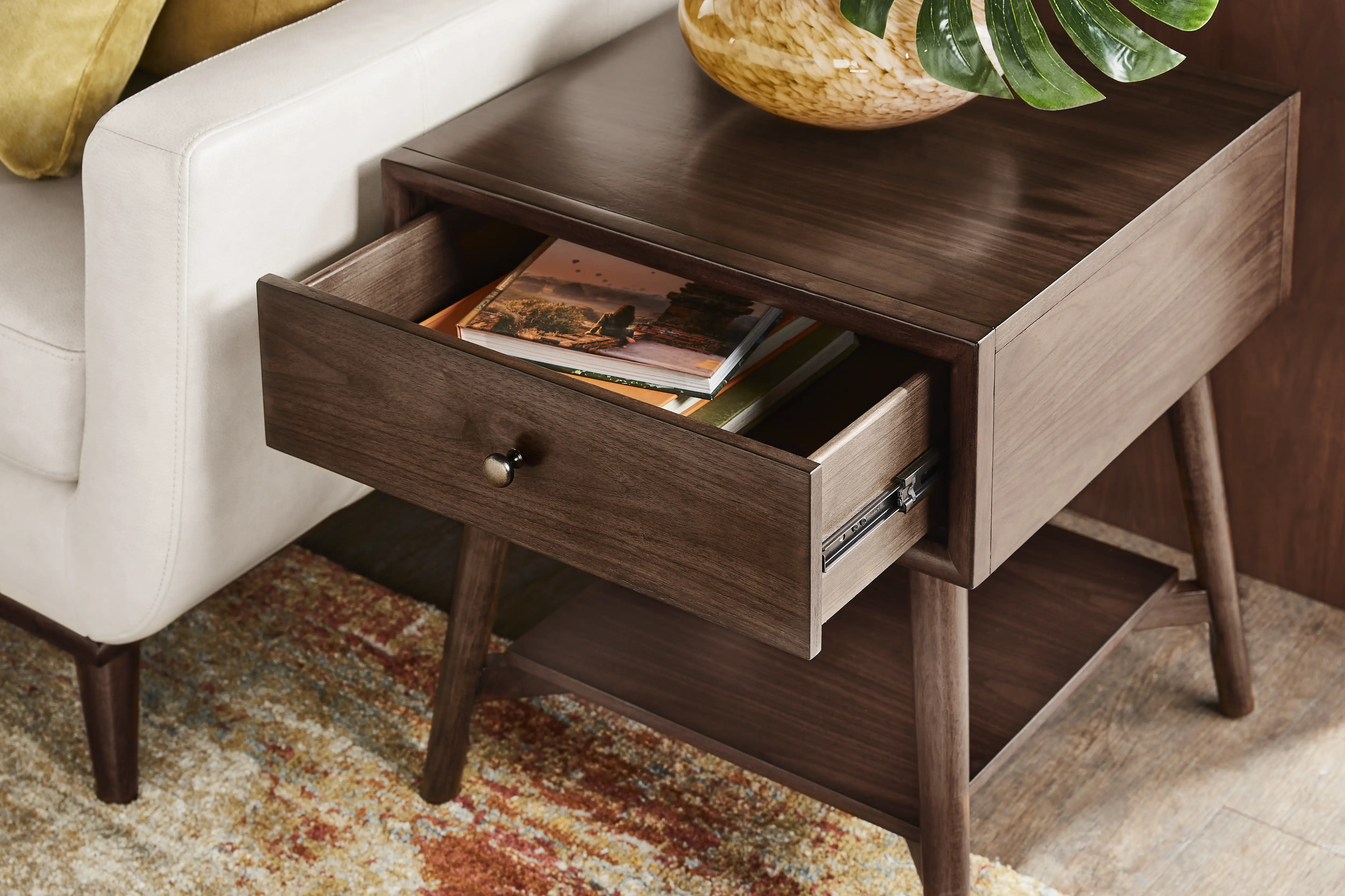 Greyson Brown Cherry Finish End Table - Thumbnail - Image 3