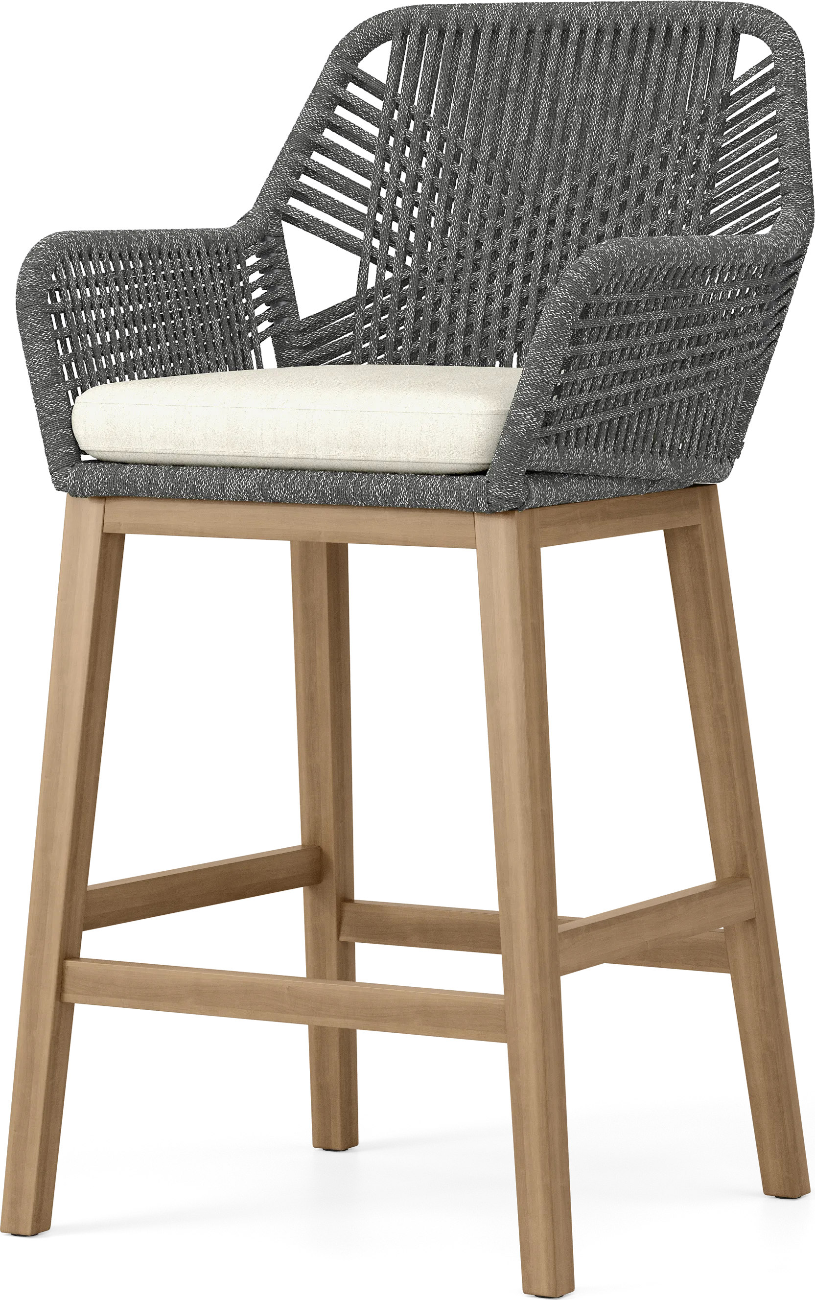 Tessere Gray Outdoor Barstool - Image 2