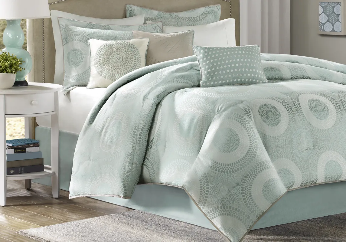Baxter Green 7 Pc King Comforter Set