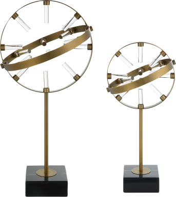 Camrin Brass Sculptures, Set of 2