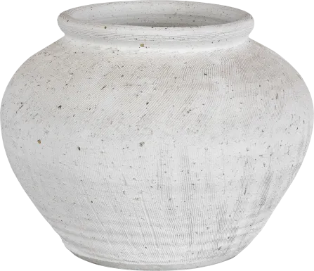 Galvan White Round Vase