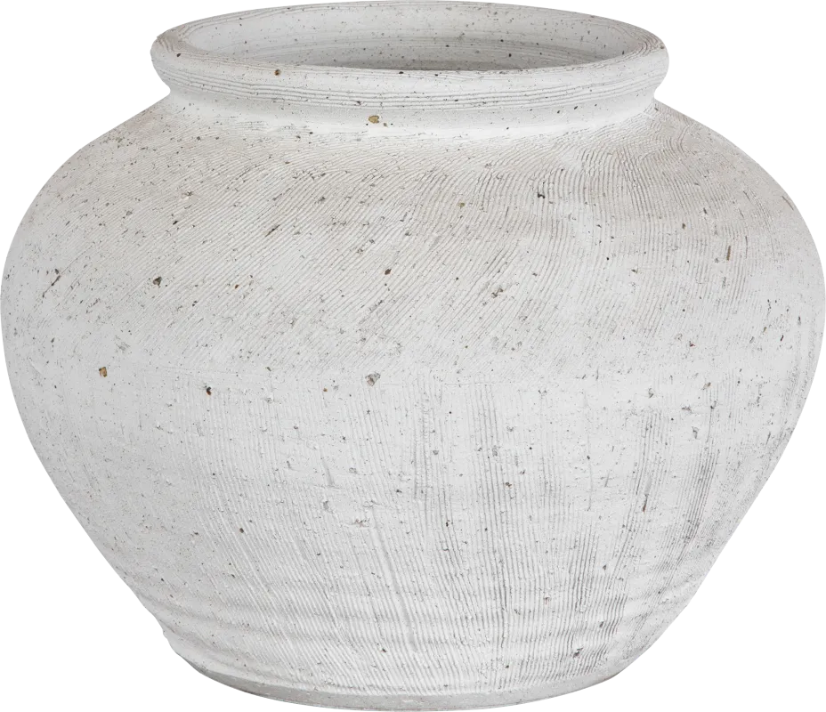 Galvan White Round Vase