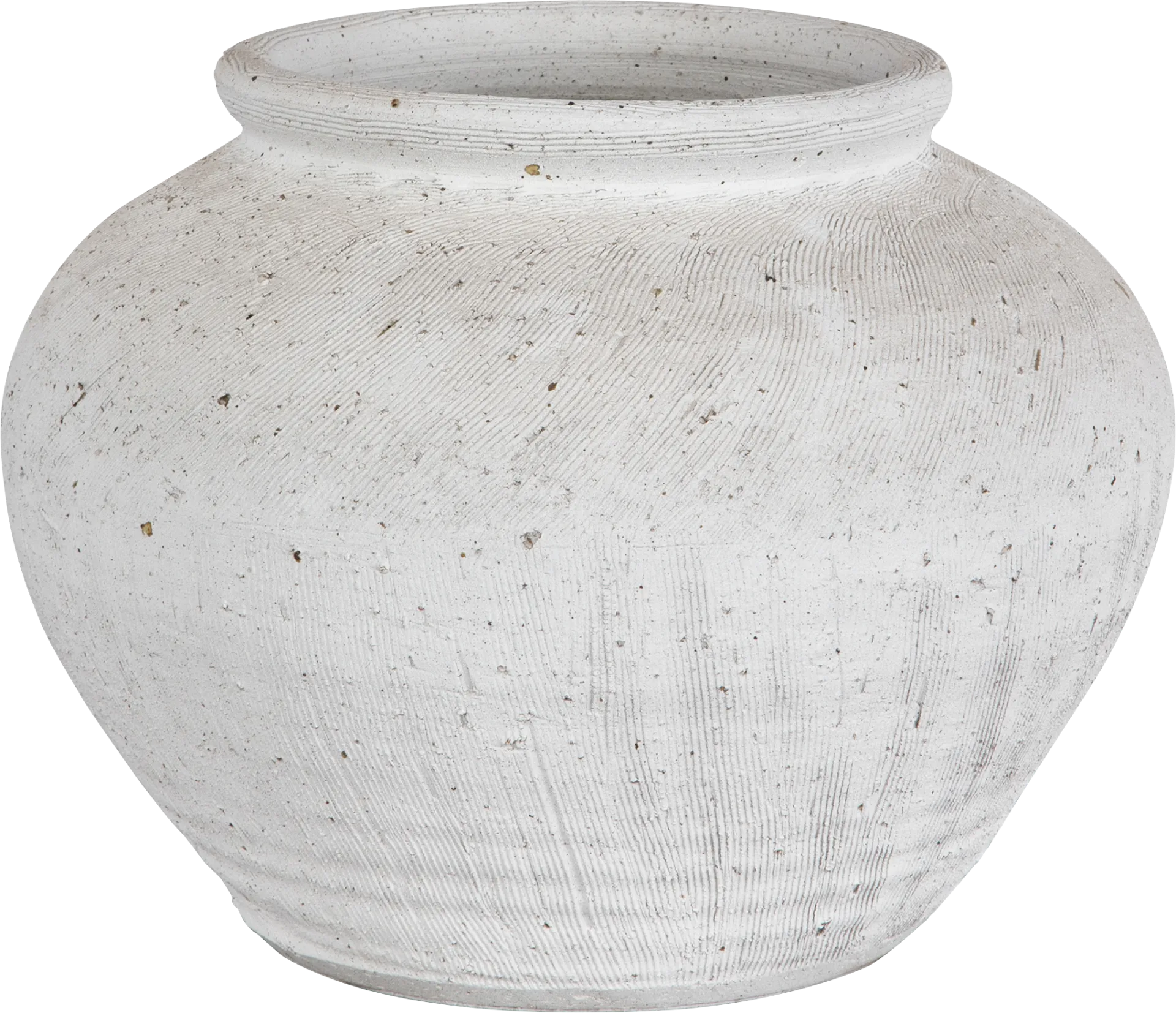 Galvan White Round Vase - Image 1