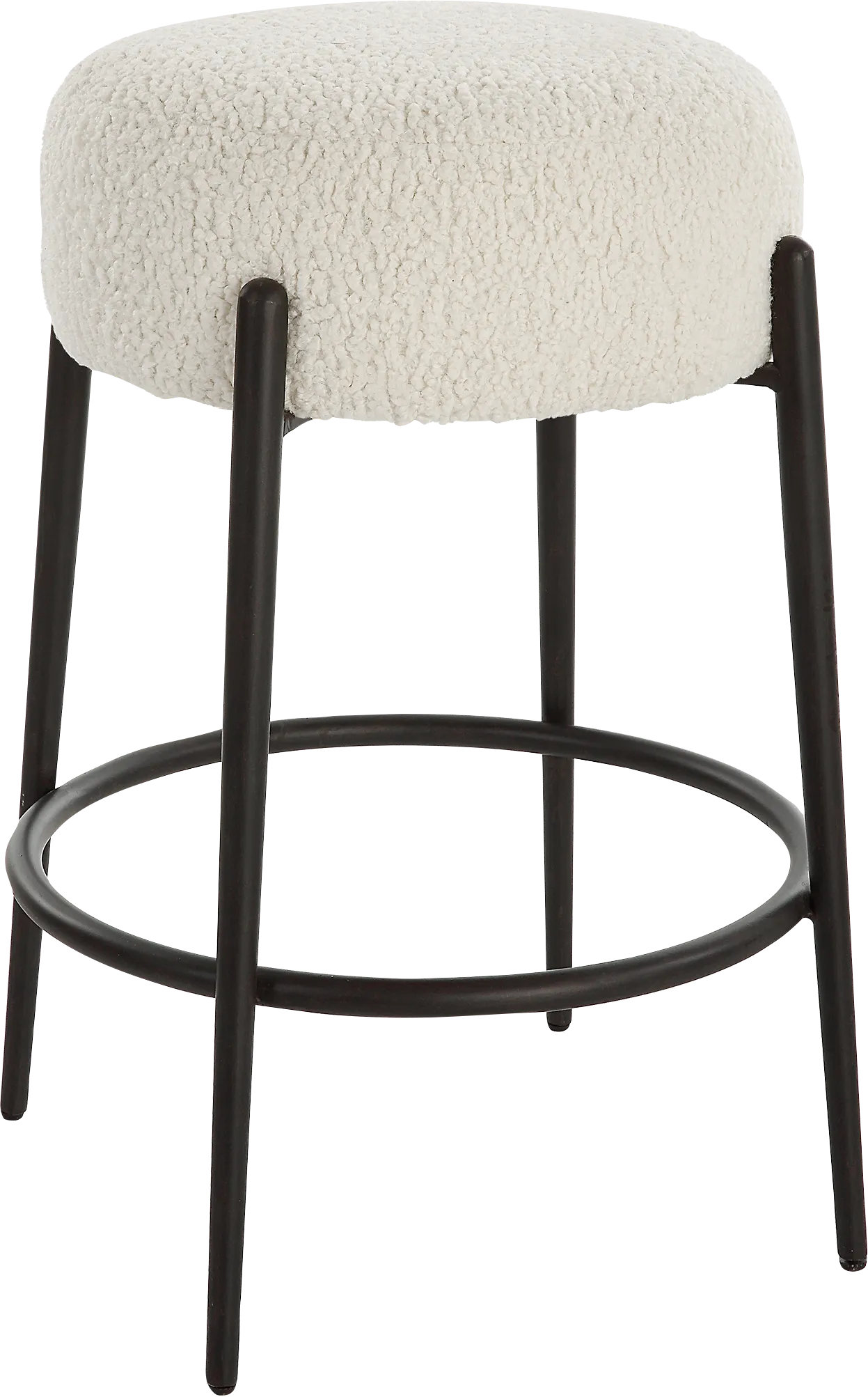 Enzian White Counter Height Stool - Thumbnail - Image 1