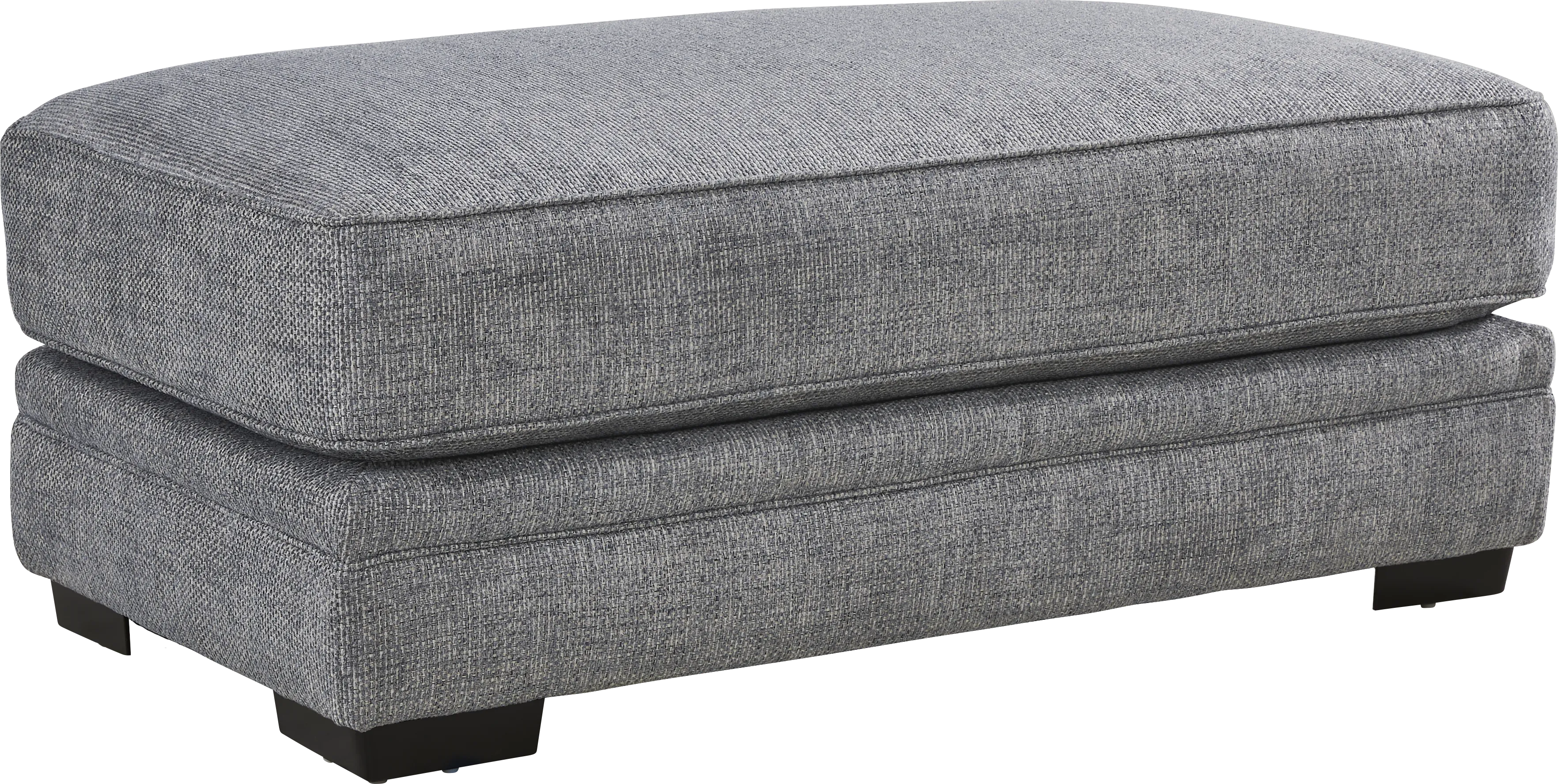 Morgan Falls Blue Ottoman - Thumbnail - Image 1