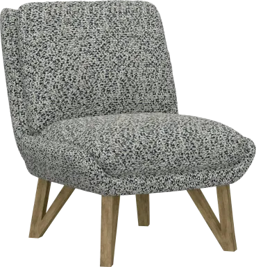Talwrn Blue Armless Accent Chair