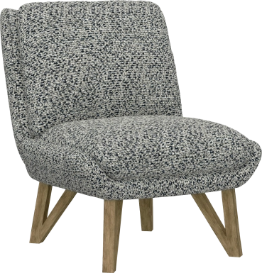 Talwrn Blue Armless Accent Chair