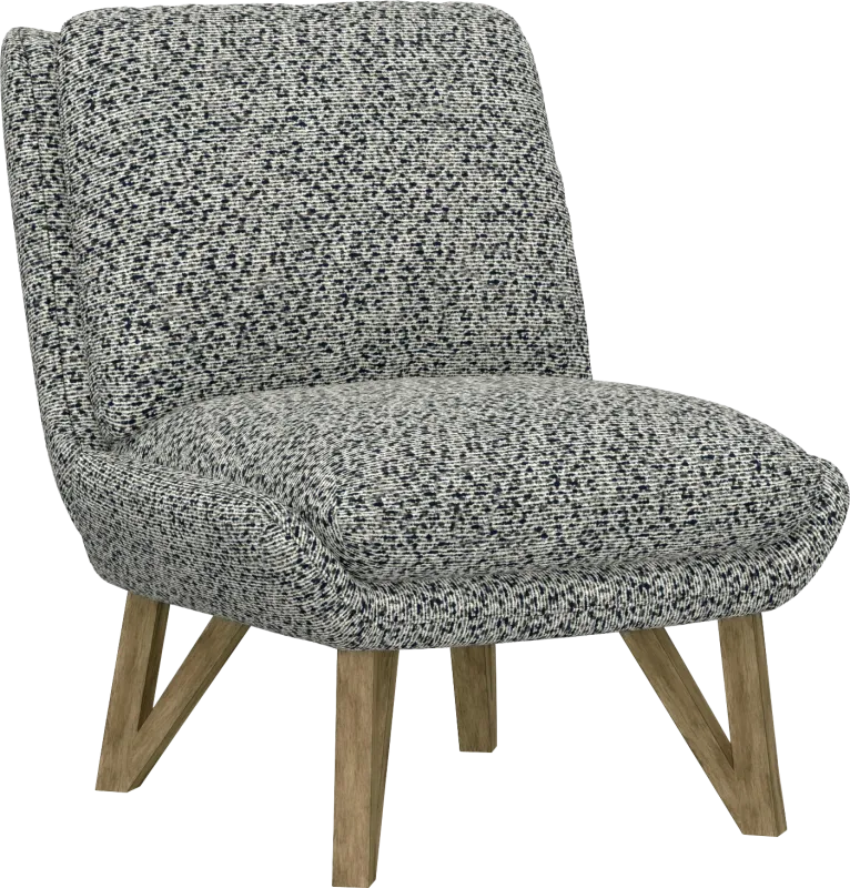 Talwrn Blue Armless Accent Chair