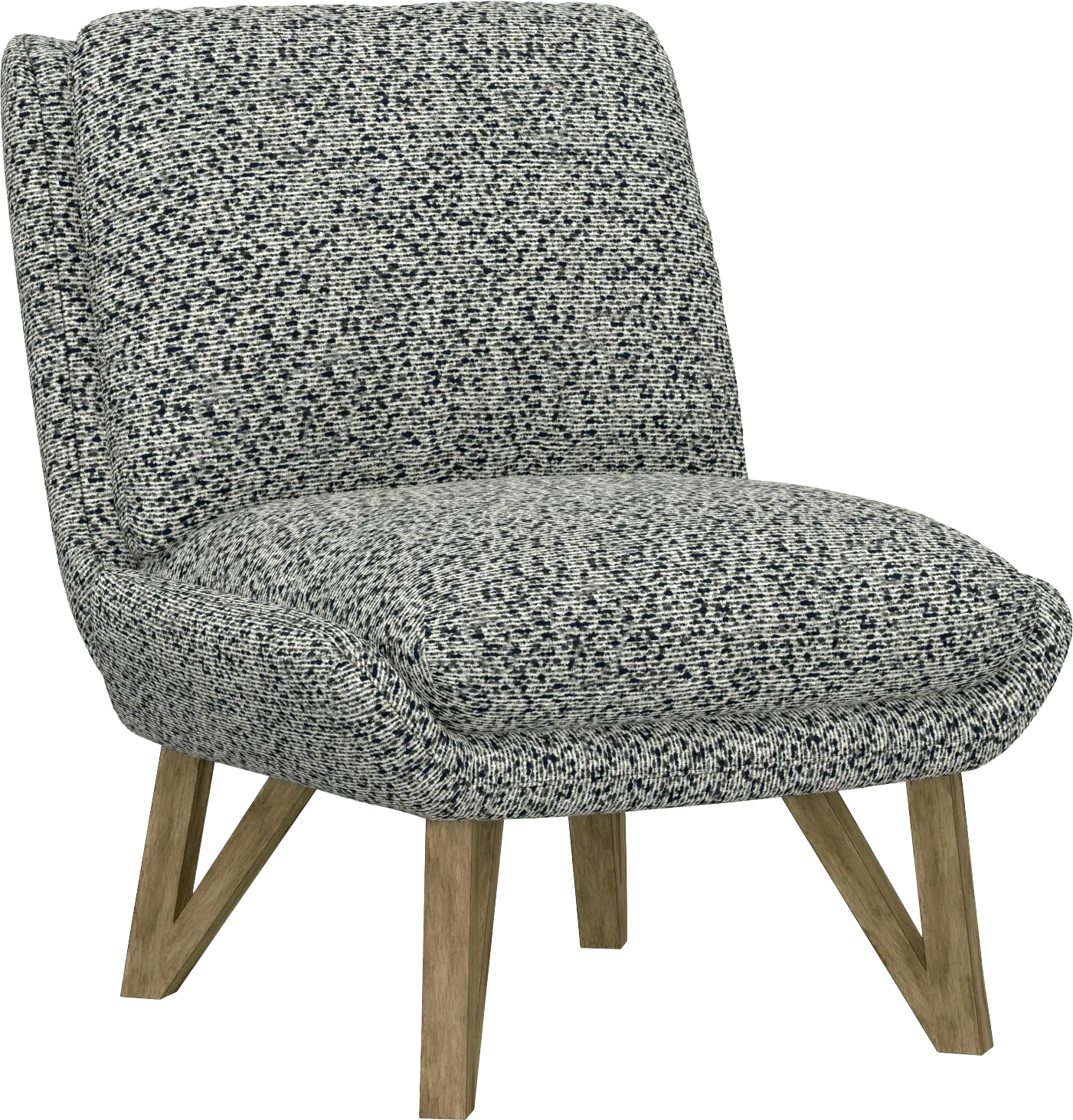 Talwrn Blue Armless Accent Chair