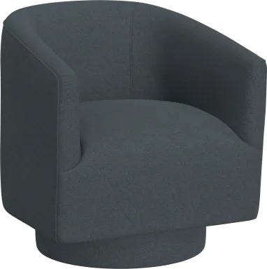 Lukirks Blue Swivel Accent Chair