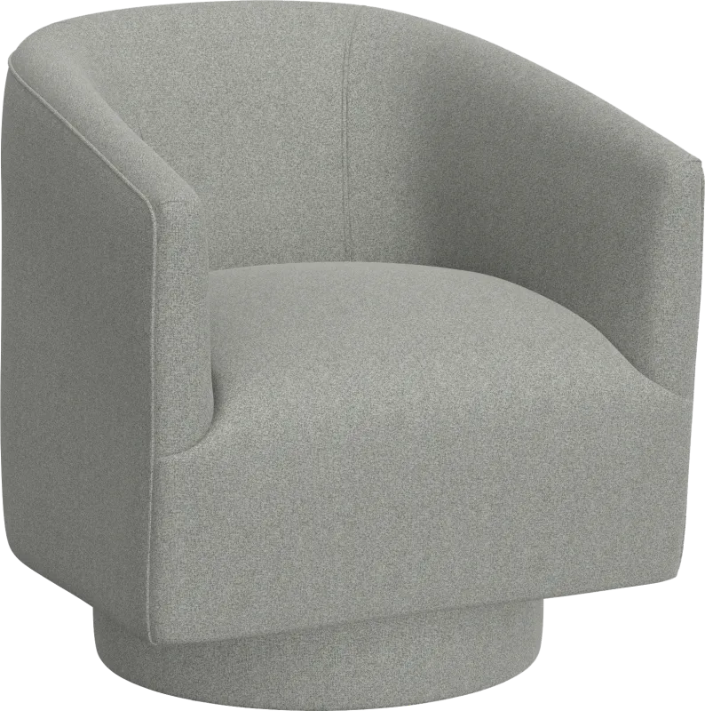 Lukirks Gray Swivel Accent Chair