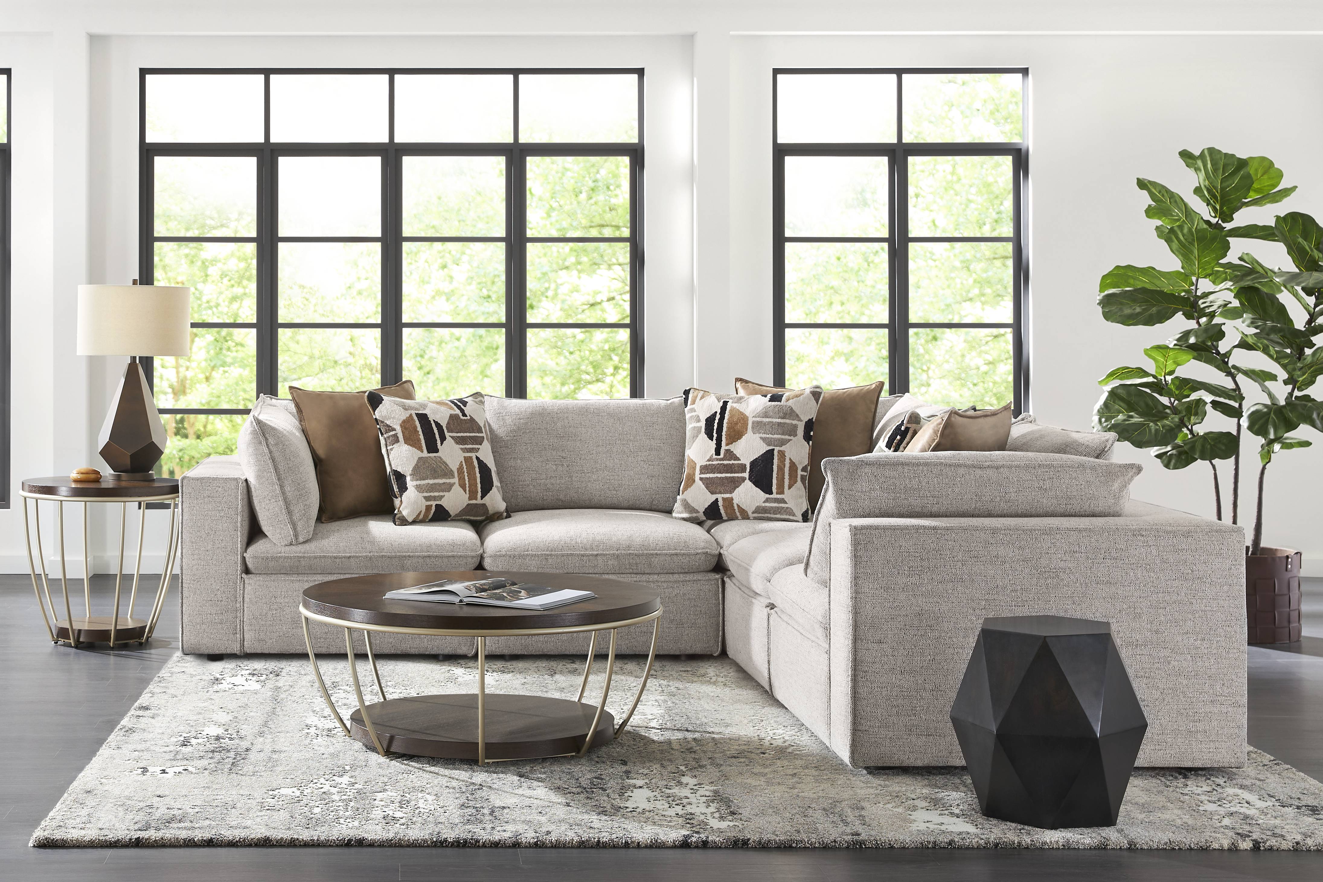 Langford Park Beige 5 Pc Sectional - Thumbnail - Image 2