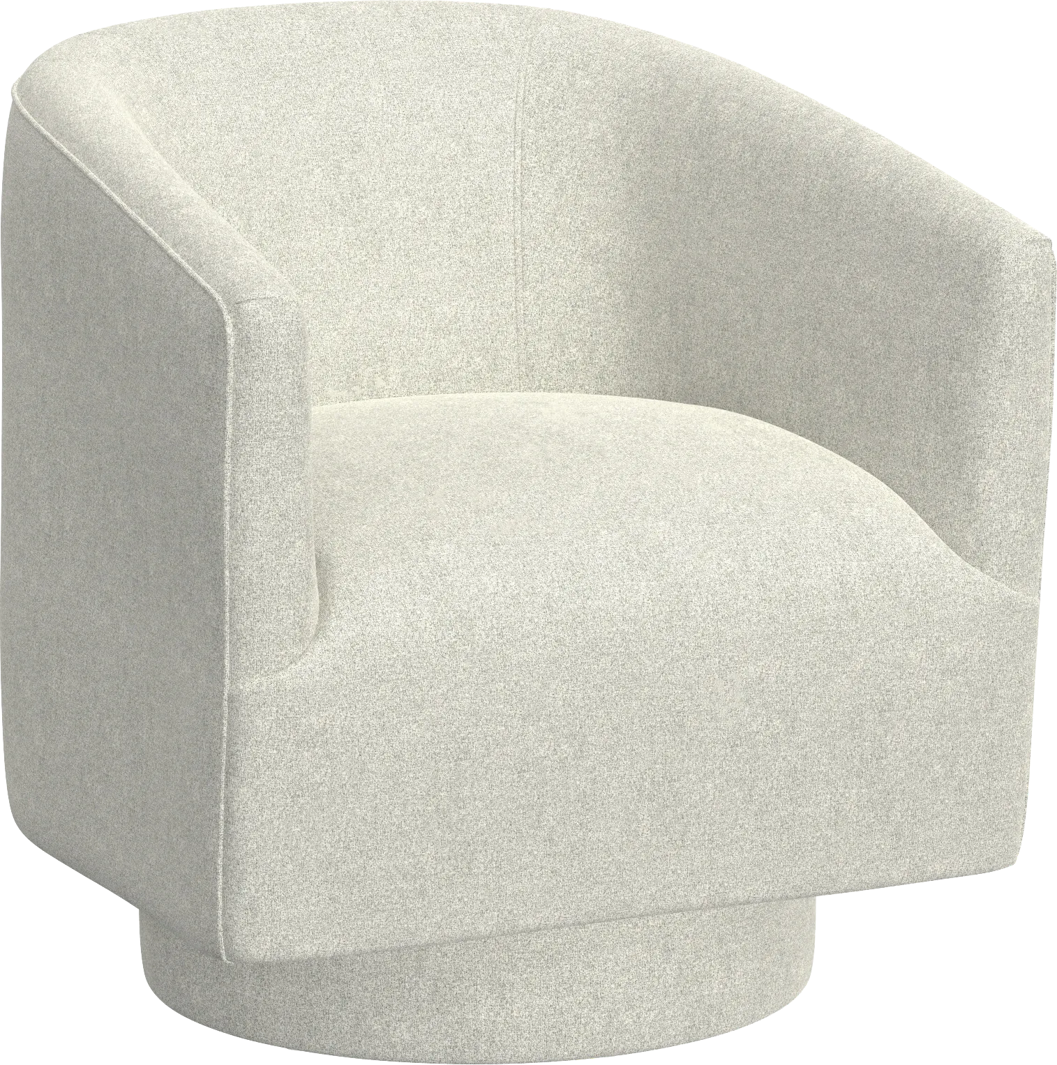 Lukirks White Swivel Accent Chair - Thumbnail - Image 1