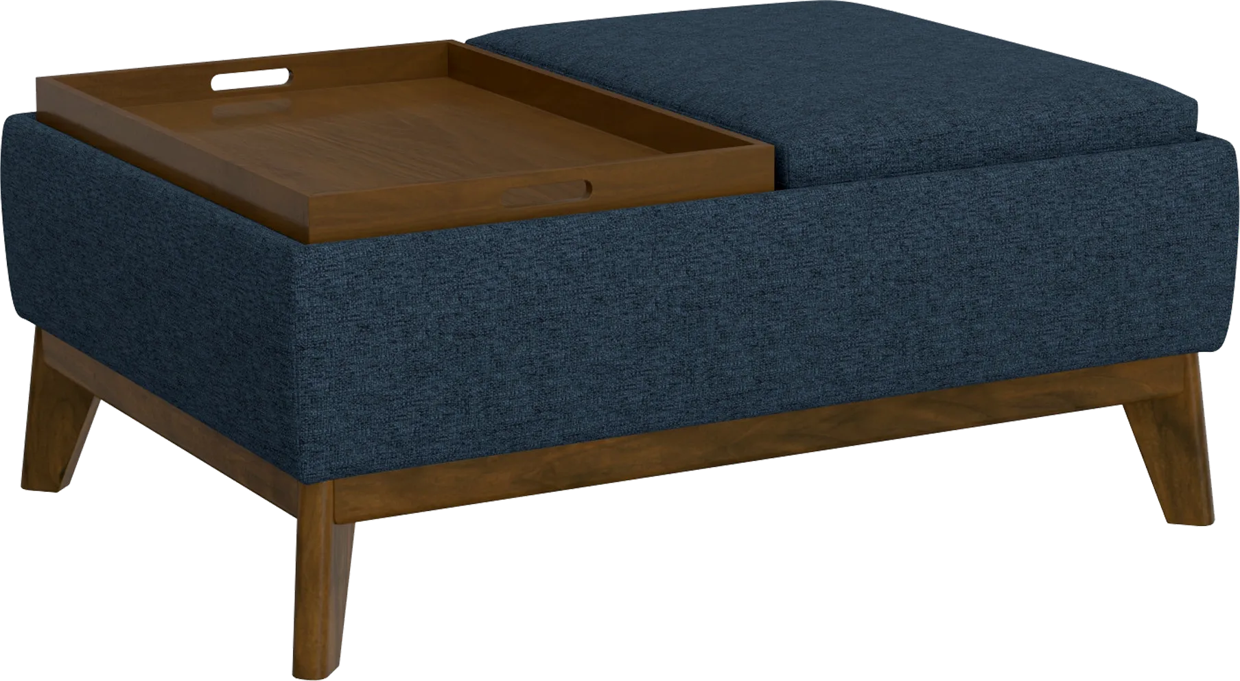 Laffitte Blue Ottoman - Thumbnail - Image 1