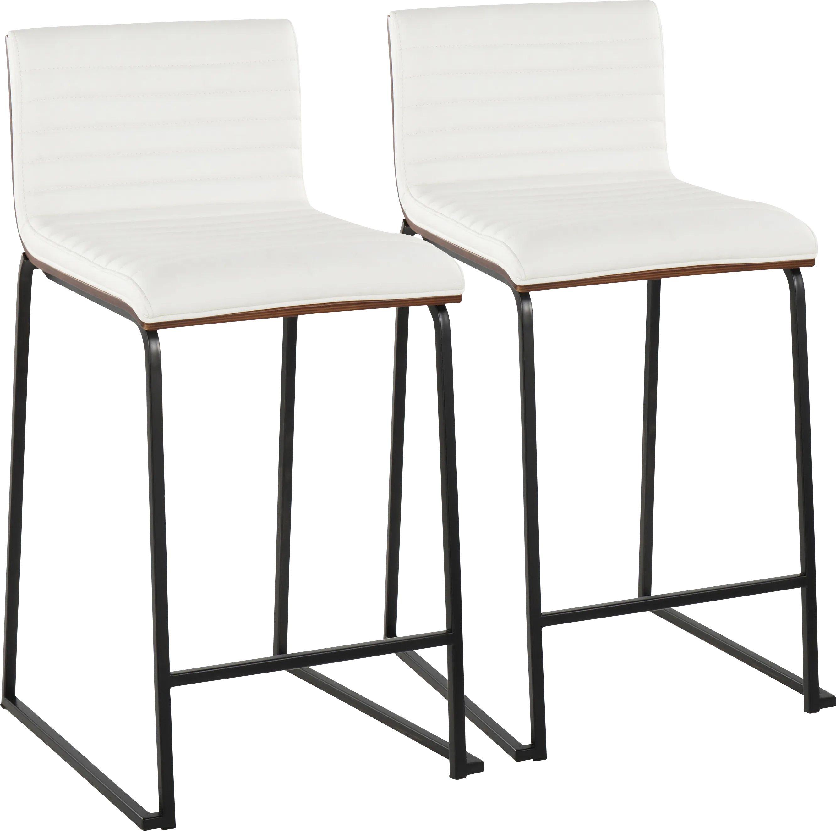 Tatesbrook V White Counter Height Stool, Set of 2 - Thumbnail - Image 1