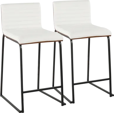 Tatesbrook V White Counter Height Stool, Set of 2