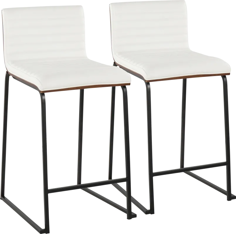 Tatesbrook V White Counter Height Stool, Set of 2