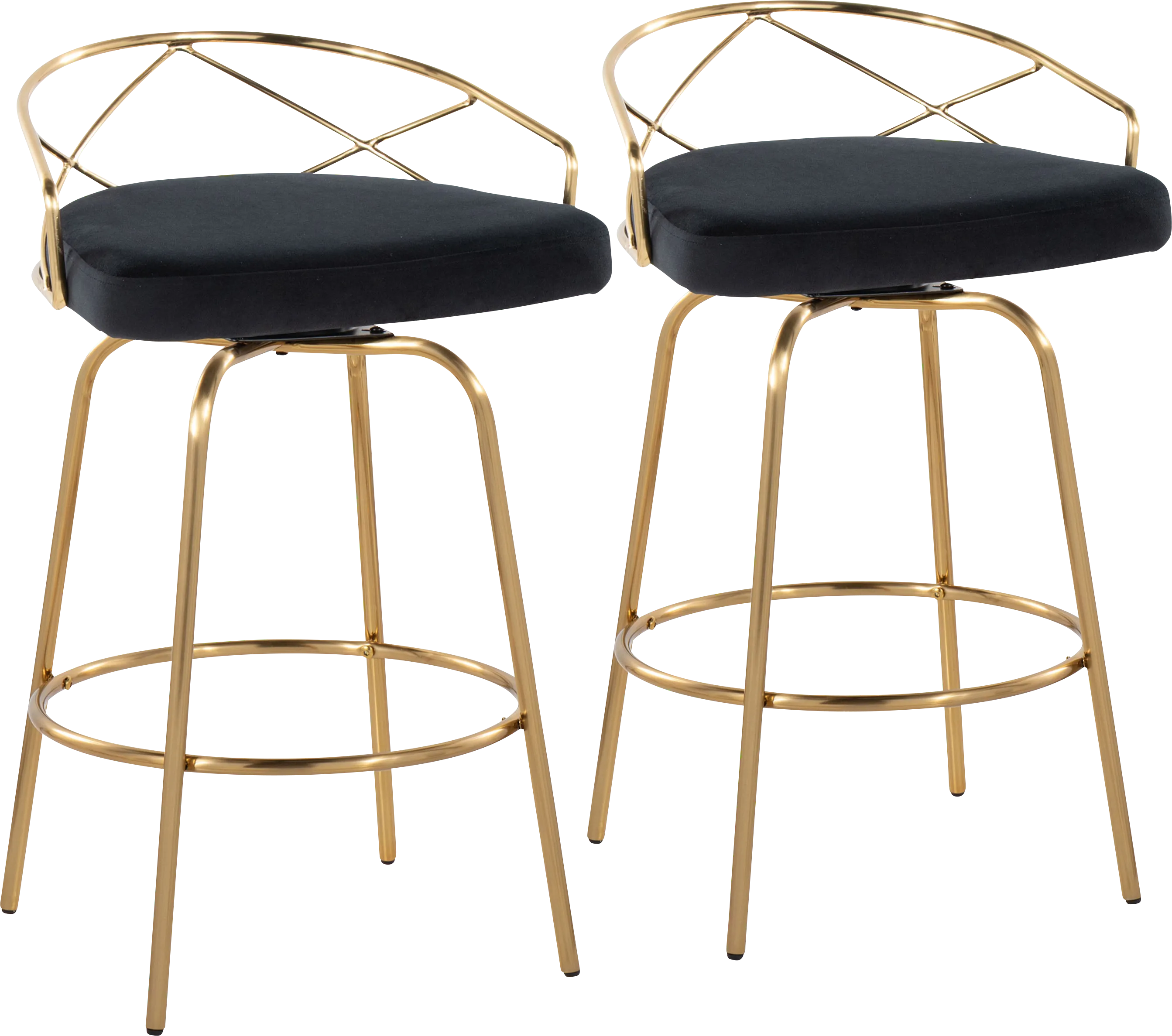 Ravensburg I Black Swivel Counter Height Stool, Set of 2 - Thumbnail - Image 1