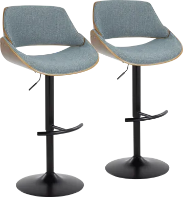 Torlina III Blue Adjustable Barstool, Set of 2