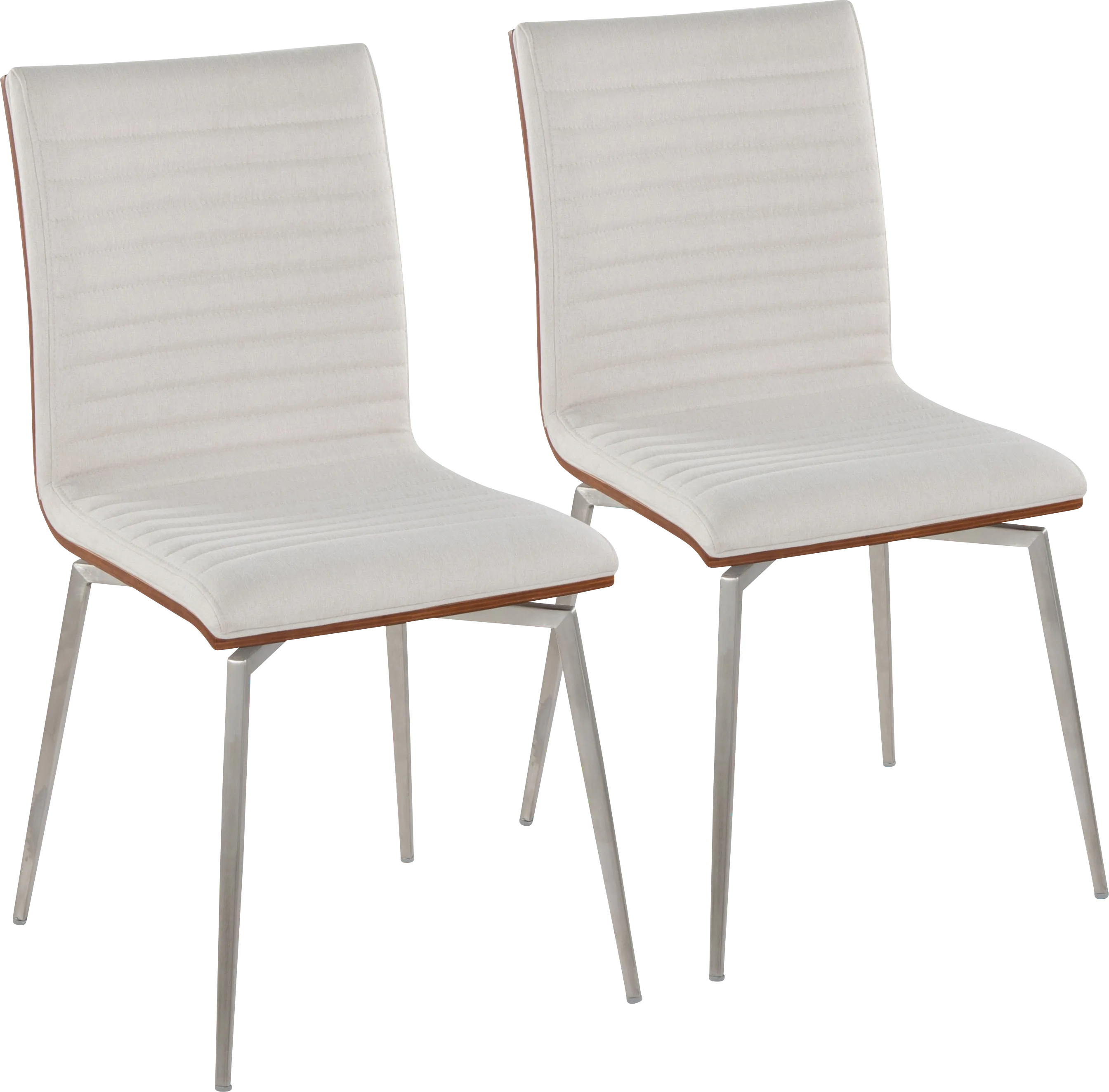 Burnsfield Cream Swivel Side Chair, Set of 2 - Thumbnail - Image 1