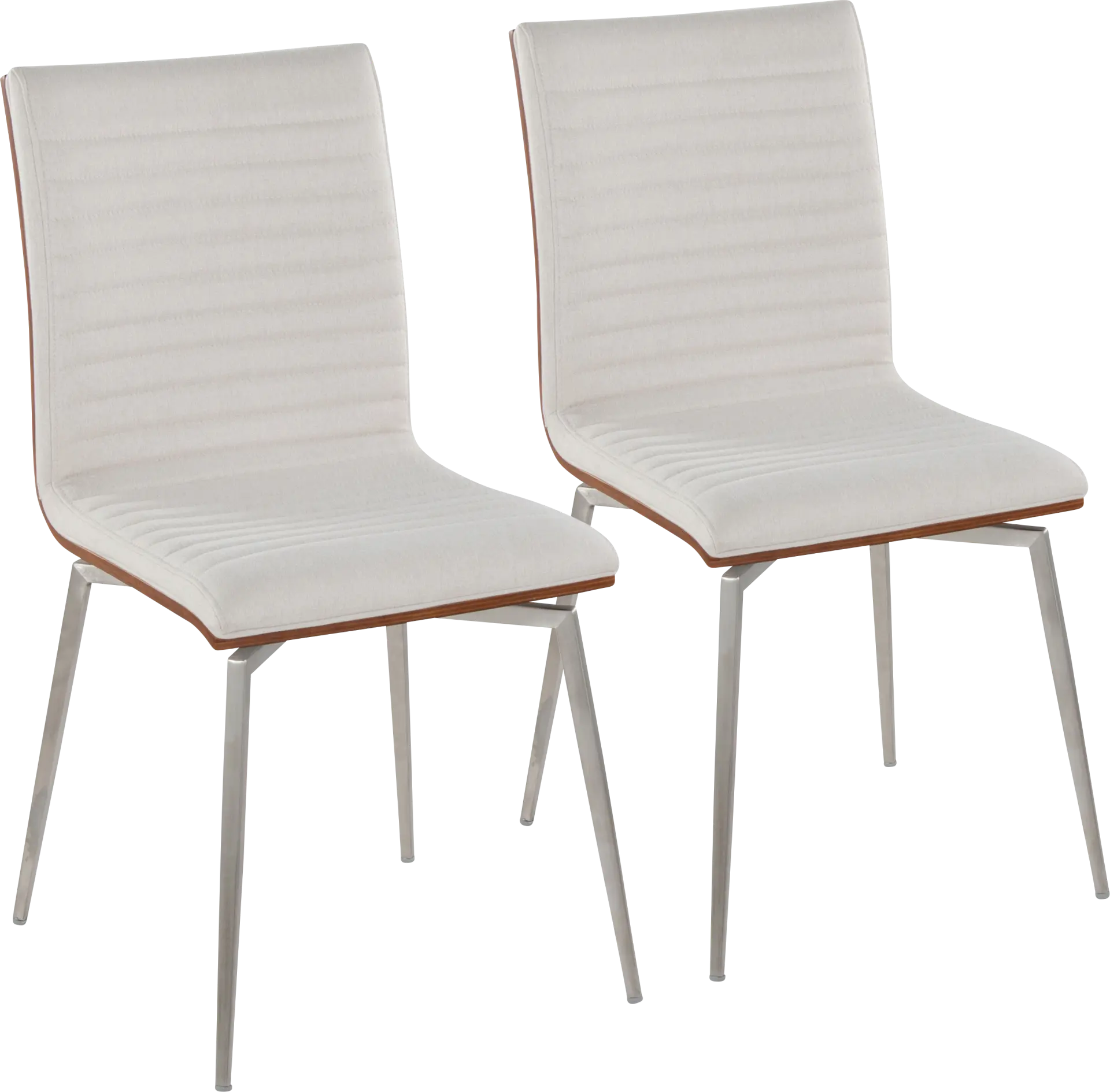 Burnsfield Cream Swivel Side Chair, Set of 2