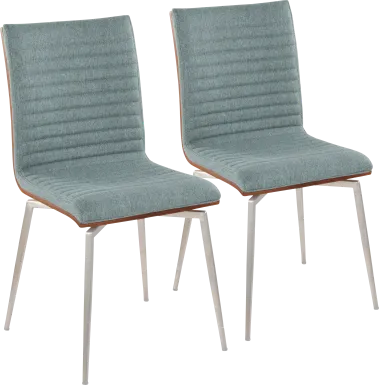 Burnsfield Green Swivel Side Chair, Set of 2