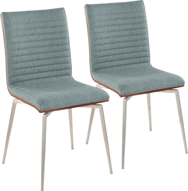 Burnsfield Green Swivel Side Chair, Set of 2