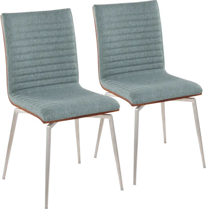 Burnsfield Green Swivel Side Chair, Set of 2