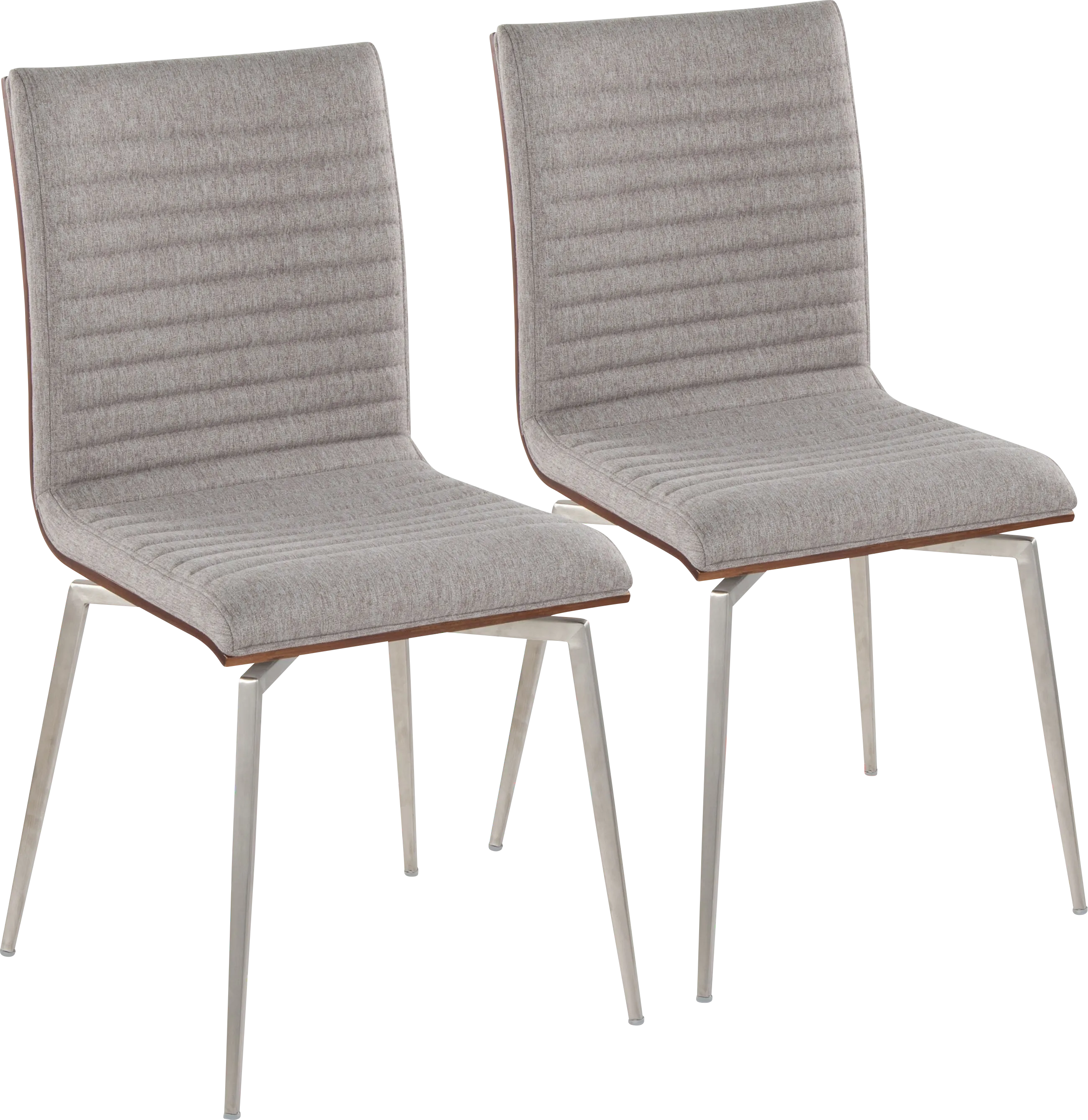 Burnsfield Light Gray Swivel Side Chair, Set of 2 - Thumbnail - Image 1