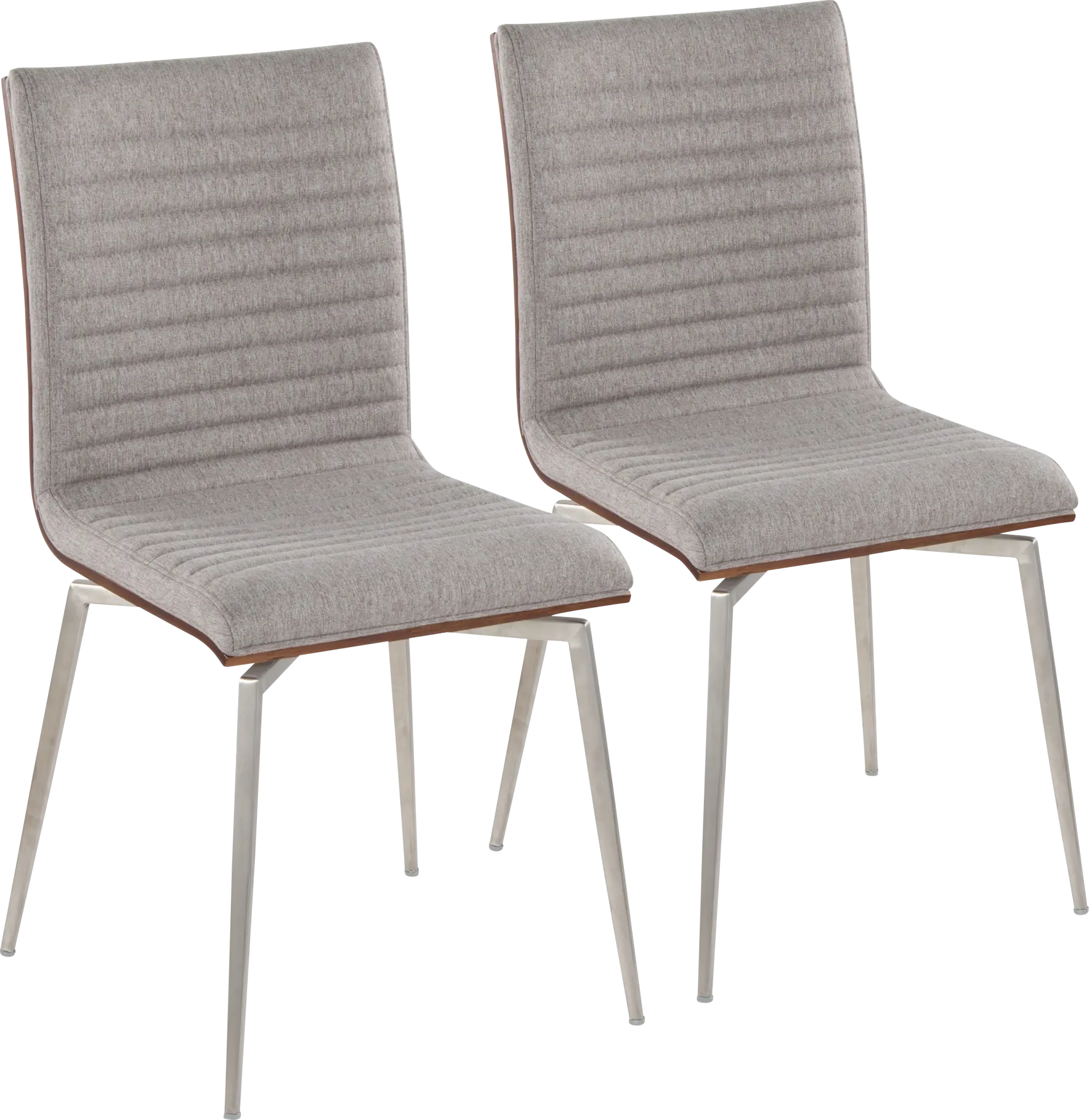 Burnsfield Light Gray Swivel Side Chair, Set of 2