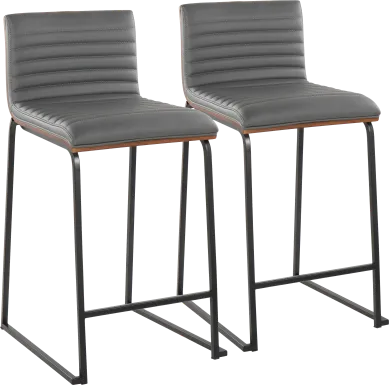 Tatesbrook V Gray Counter Height Stool, Set of 2